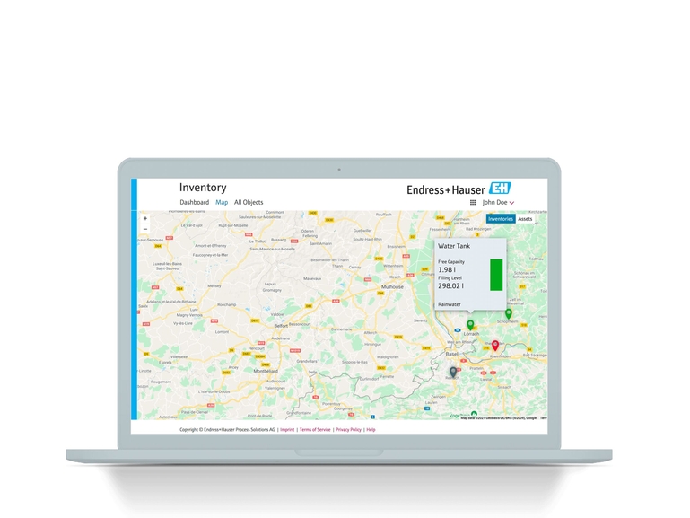 Netilion Inventory: notebook screenshot of IIoT based inventory management service