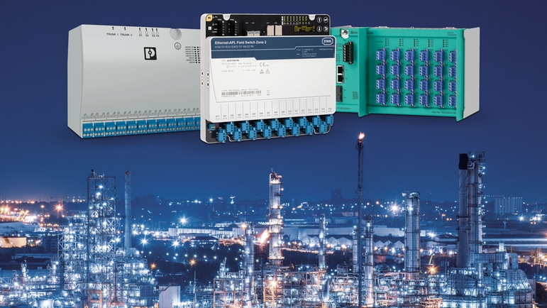 Ethernet-APL field switch of the Endress+Hauser partner Pepperl&Fuchs