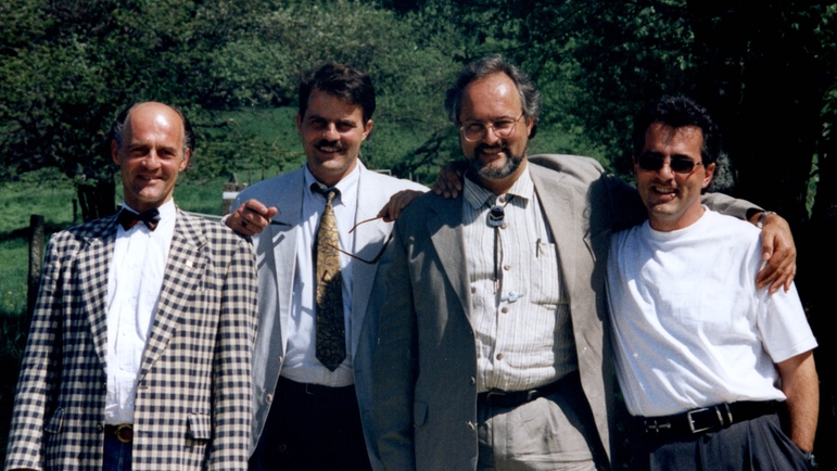Los hijos del fundador de la compañía: Klaus Endress –aquí con sus hermanos Urs, Hans-Peter y George