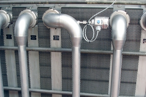 Sensores de temperatura en un intercambiador de calor