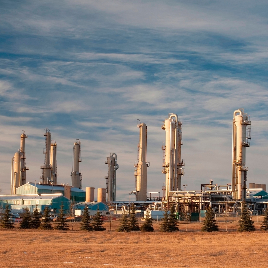 Planta de gas natural en Alberta, Canadá