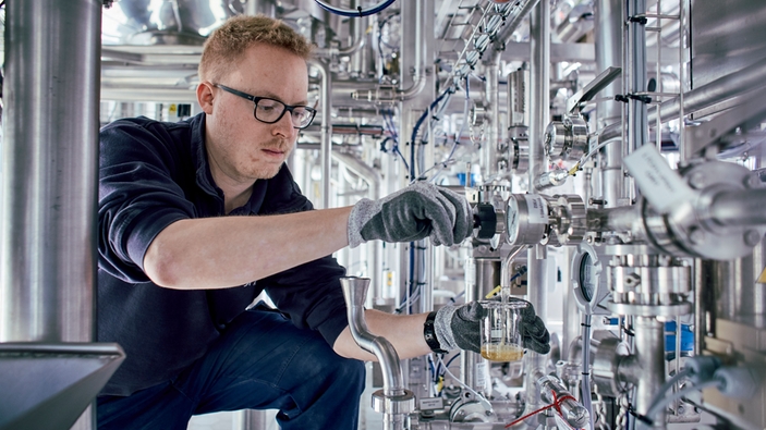Muestra de cerveza para el laboratorio