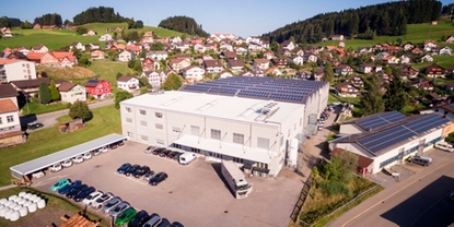 vista aérea de thyssenkrupp Presta AG, en Oberegg (Suiza)