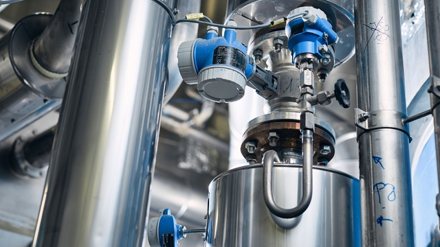 Imagen de unProwirlcaudalímetro Vortex de Endress+Hauser en una aplicación de vapor