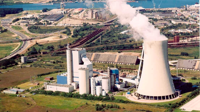 Agua del mar Báltico usada como agua de enfriamiento en la central eléctrica